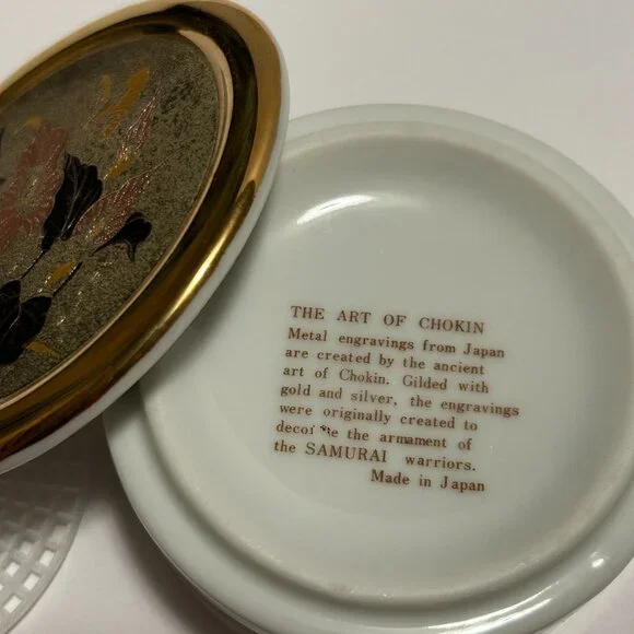Set of 3 Porcelain Trinket Boxes